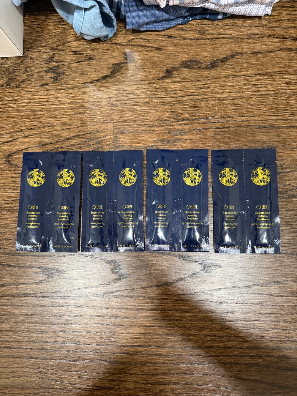 Oribe Supershine Hydrating Shampoo & Conditioner  Sachets — set of 4 of each